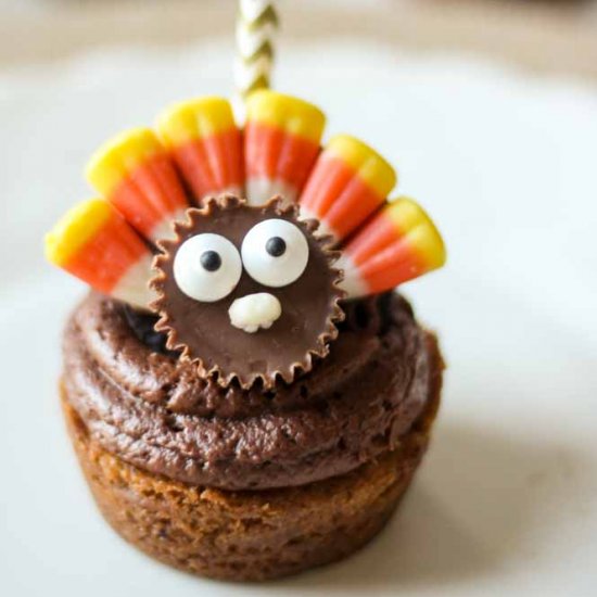 Thanksgiving Cookie Cupcakes