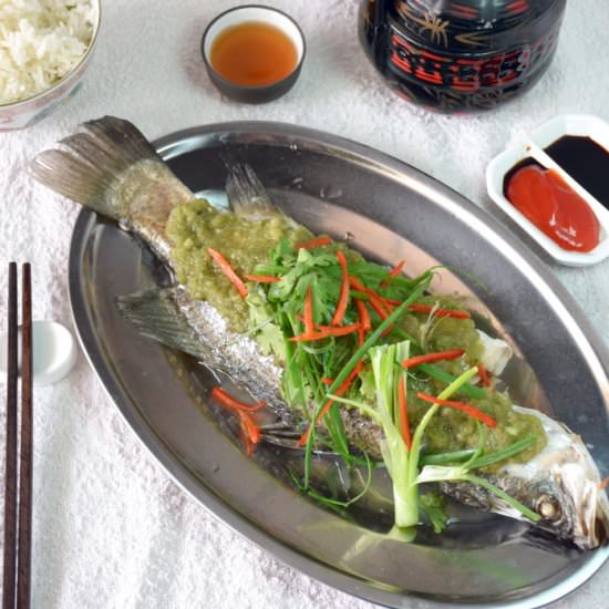 Steamed fish with ginger paste