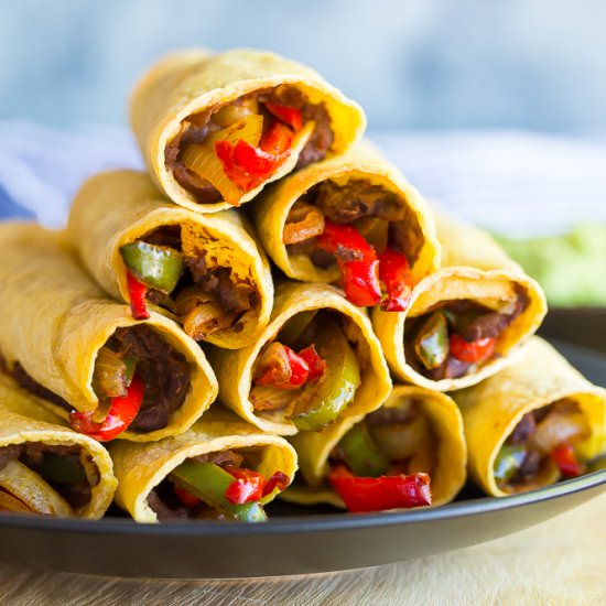 Baked Fajita Taquitos