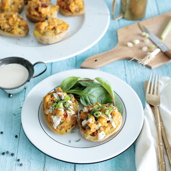 Vegan Loaded Potato Skins