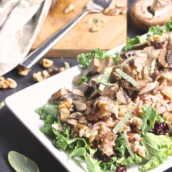 Mushroom Kale Salad