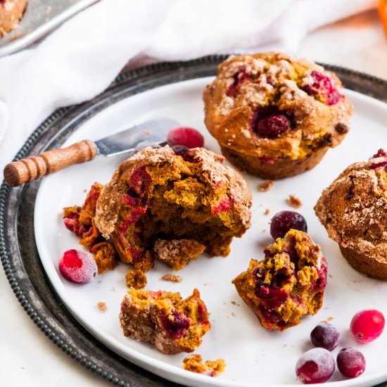 Pumpkin Spice Cranberry Muffins