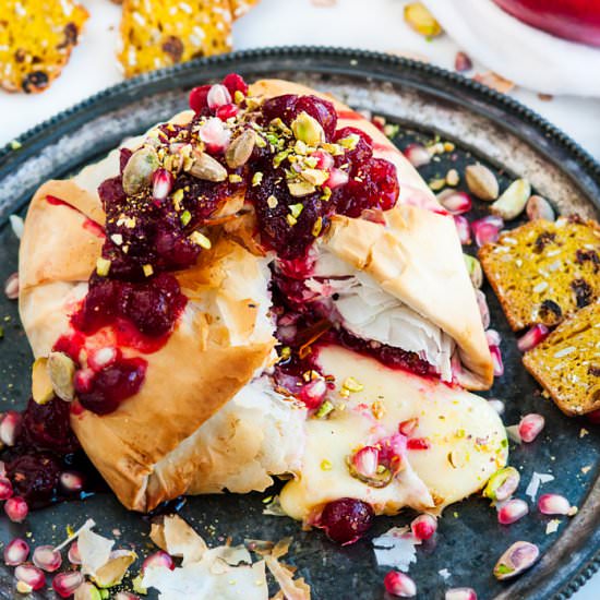 Cranberry Pistachio Baked Brie