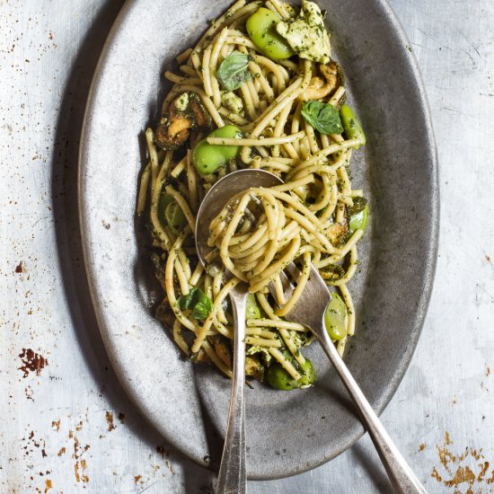 Spaghetti con Zucchine Fritte