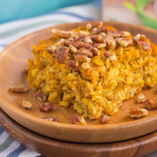 Pumpkin Pie Baked Oatmeal