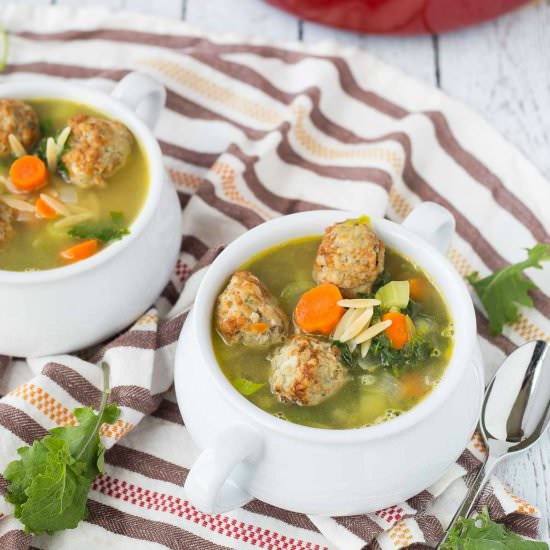 Easy Meatball Soup with Orzo