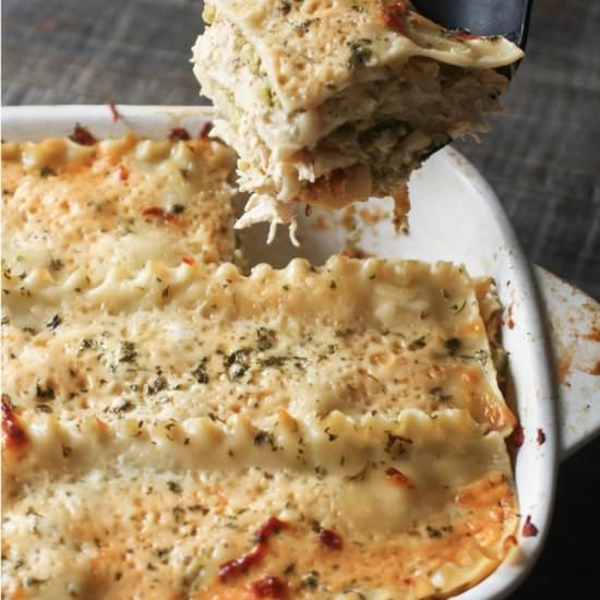 Broccoli Chicken Alfredo Lasagna