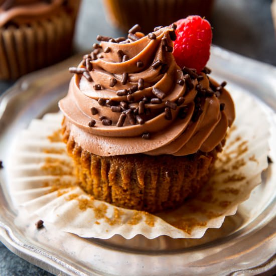 Mocha Nutella Cupcakes