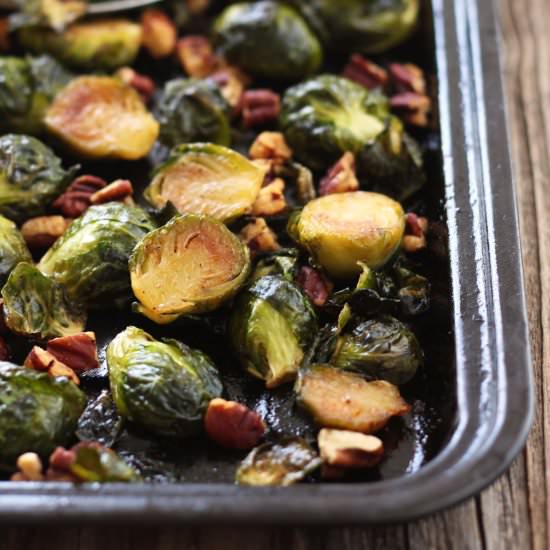 Maple Roasted Brussels Sprouts