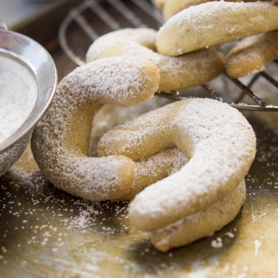 Walnut Crescent Cookies