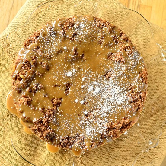 Apple Cake with Streusel and Caramel