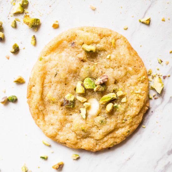 White Chocolate Pistachio Cookies