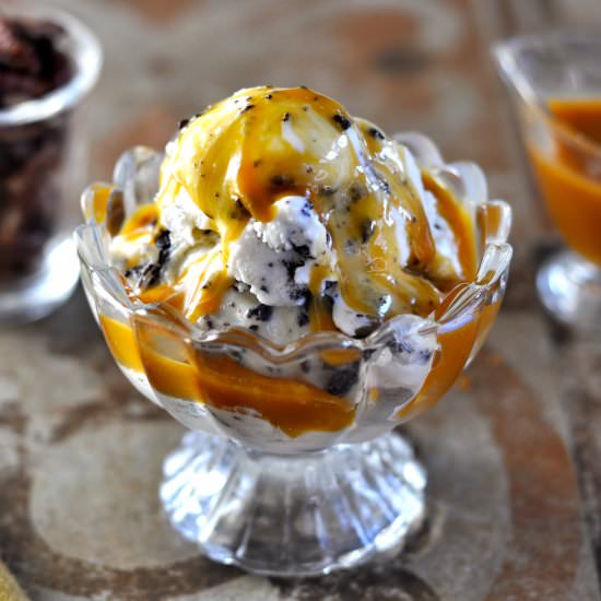 Vegan Stracciatella with Caramel