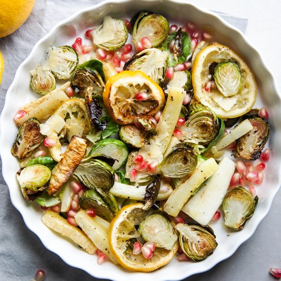 Lemon Parmesan Brussels Sprouts