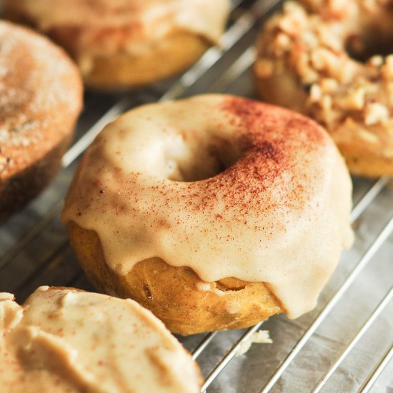 Coffee Glaze Pumpkin Doughnut