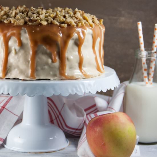 Salted Caramel Apple Cake