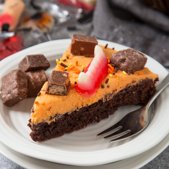 Halloween Brownie Pizza