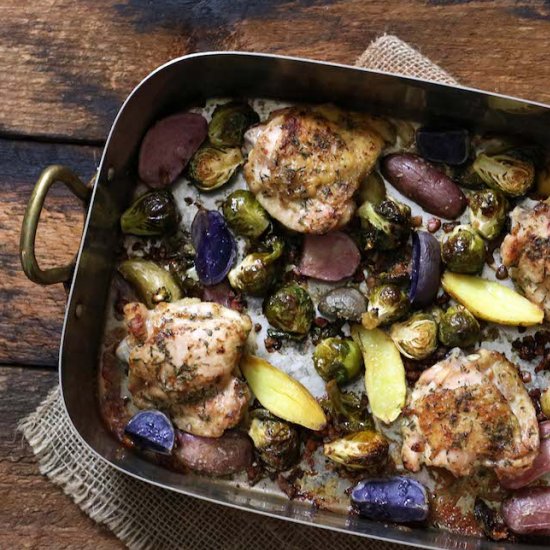 Roasted Chicken Thighs & Vegetables