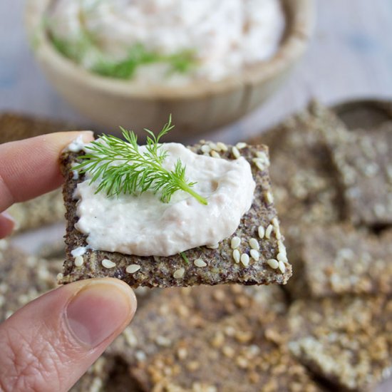 Easy Sesame Flax Crackers