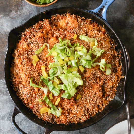 Cheeseburger Quinoa Bake