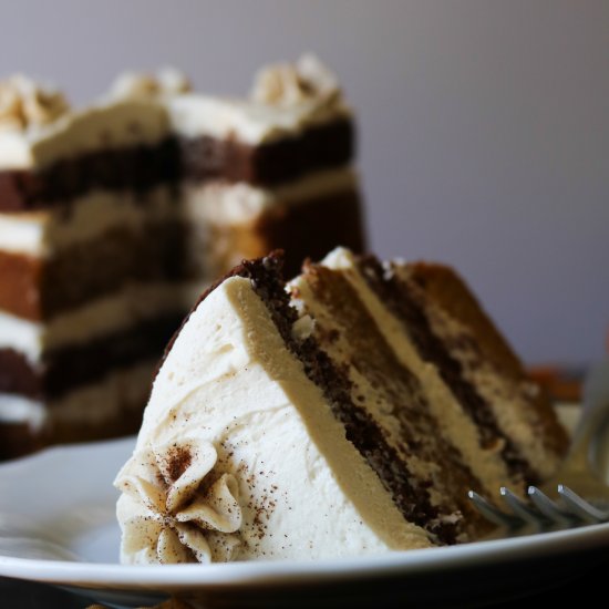 Pumpkin And Chocolate Layer Cake