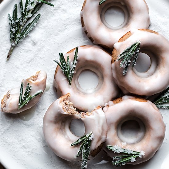 Orange glazed doughnuts