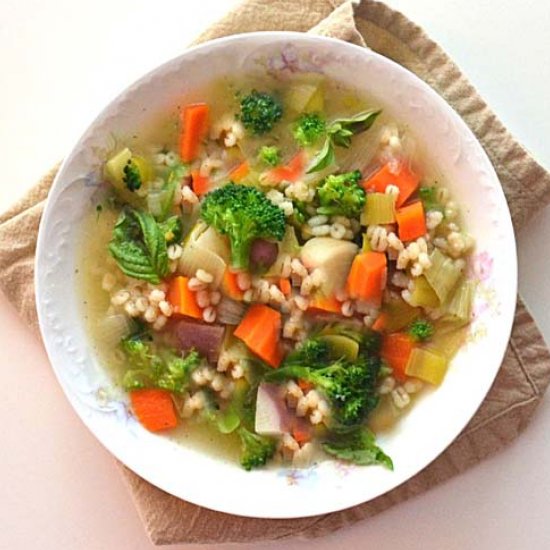 French Vegetable & Barley Soup