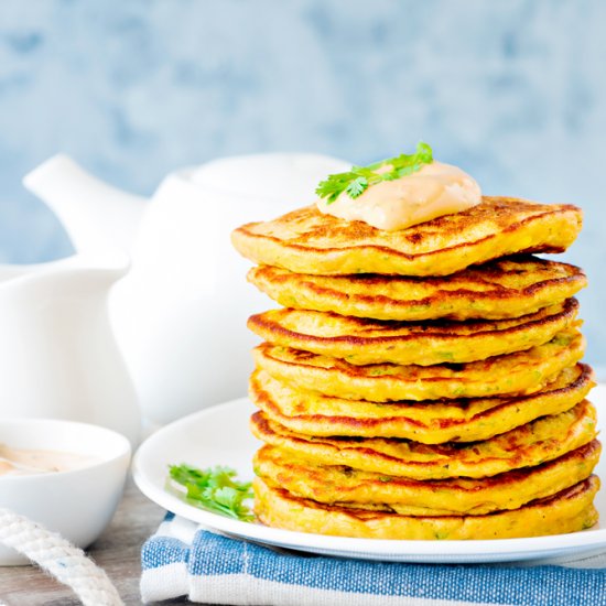 Carrot Corn Pancakes