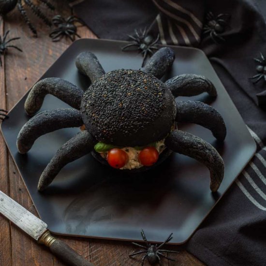 Black spider burger