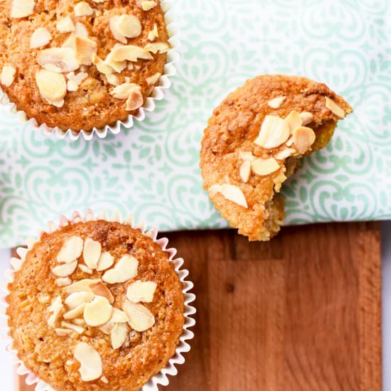 Vegan Apricot & Almond Muffins