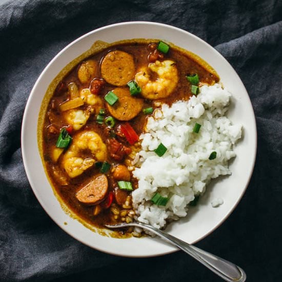 Shrimp and sausage gumbo