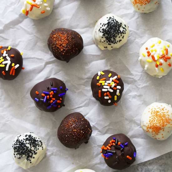 Halloween Brownie Truffles