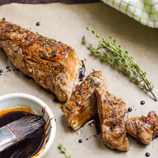 Balsamic Pork Tenderloin with Thyme