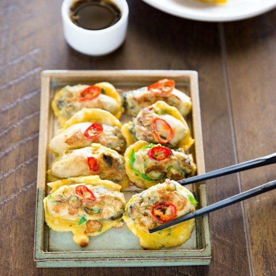 Korean Oyster Pancakes