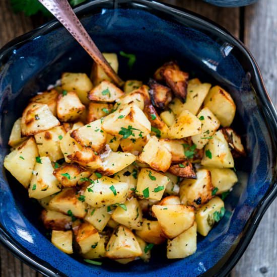 Roasted Potatoes With Garlic Sauce