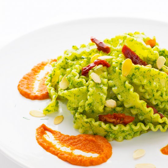 Pasta with Pesto and Dried Tomatoes