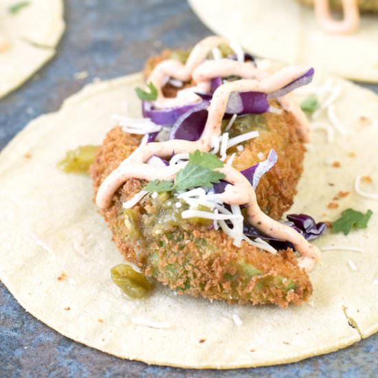 Fried Avocado Tacos