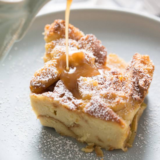 Apples Foster Bread Pudding