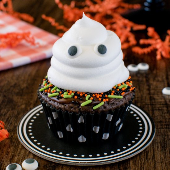 Ghost Brownie Cupcakes