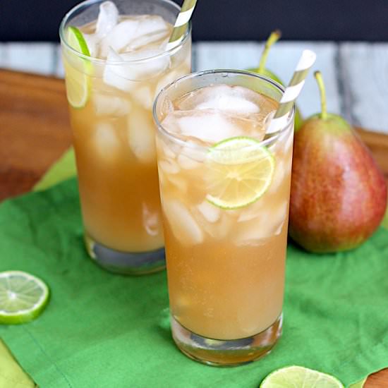 Pear Dark and Stormy Cocktail