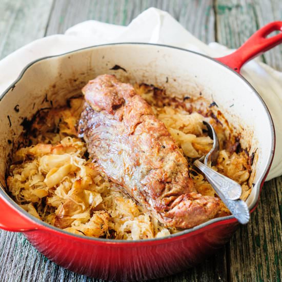 Pork with Sauerkraut and Apples