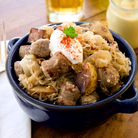 Sausage & Sauerkraut with Potatoes