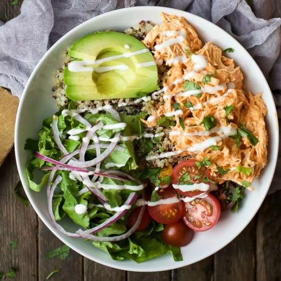 Buffalo Chicken Quinoa Bowls