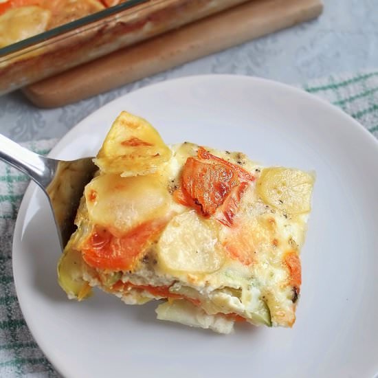 Pumpkin, Zucchini and Potato Gratin