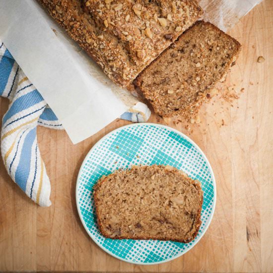 Coconut Bourbon Banana Bread