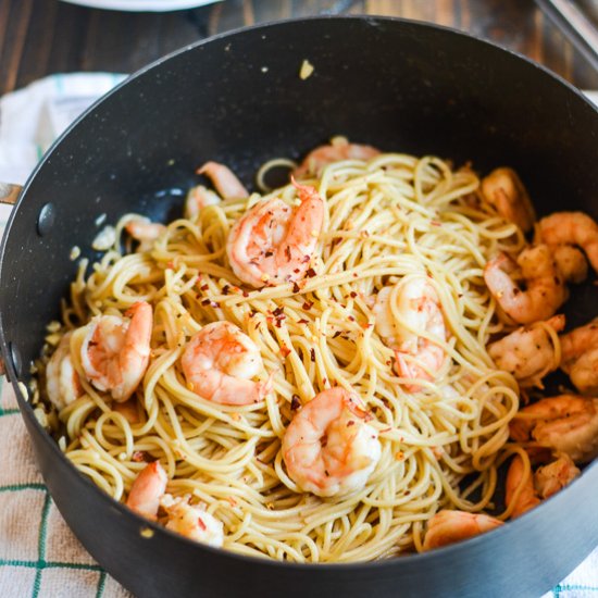 Honey Garlic Shrimp Pasta