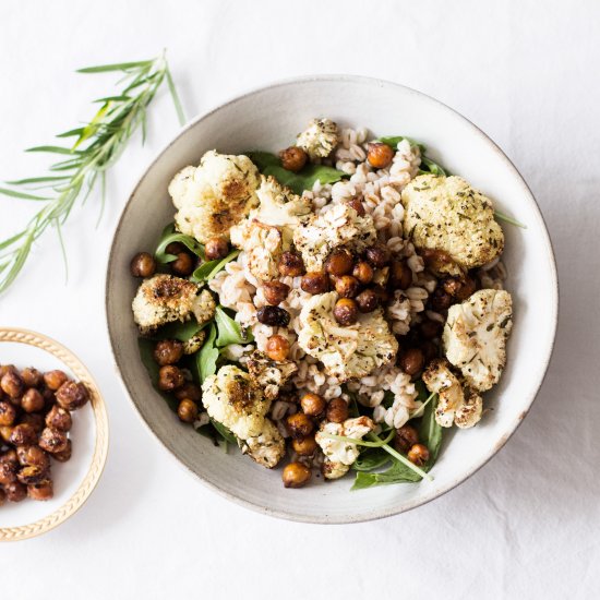 Farro with Cauliflower & Chickpeas