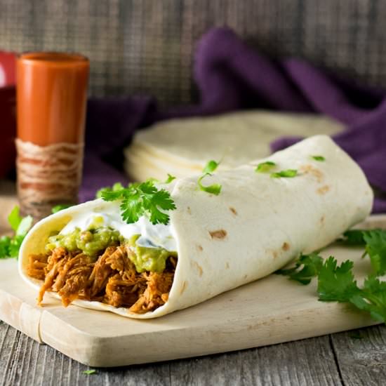 Shredded Chicken Burrito