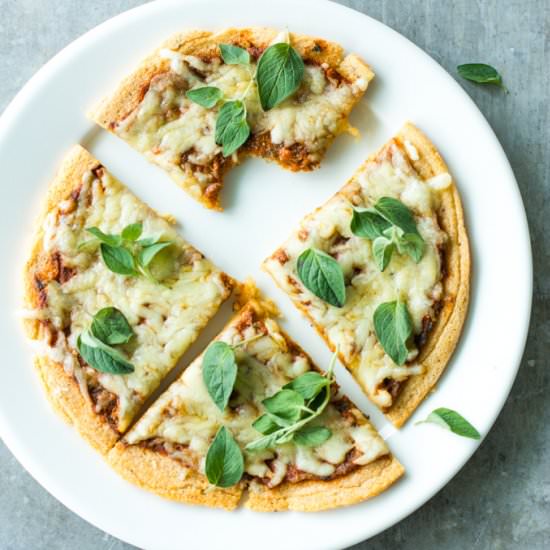 Veggie Pizza with Lentil Crust