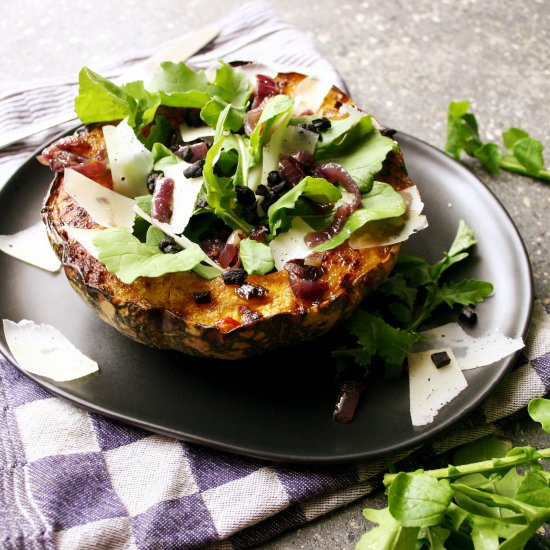 Roasted and Stuffed Pumpkin Squash